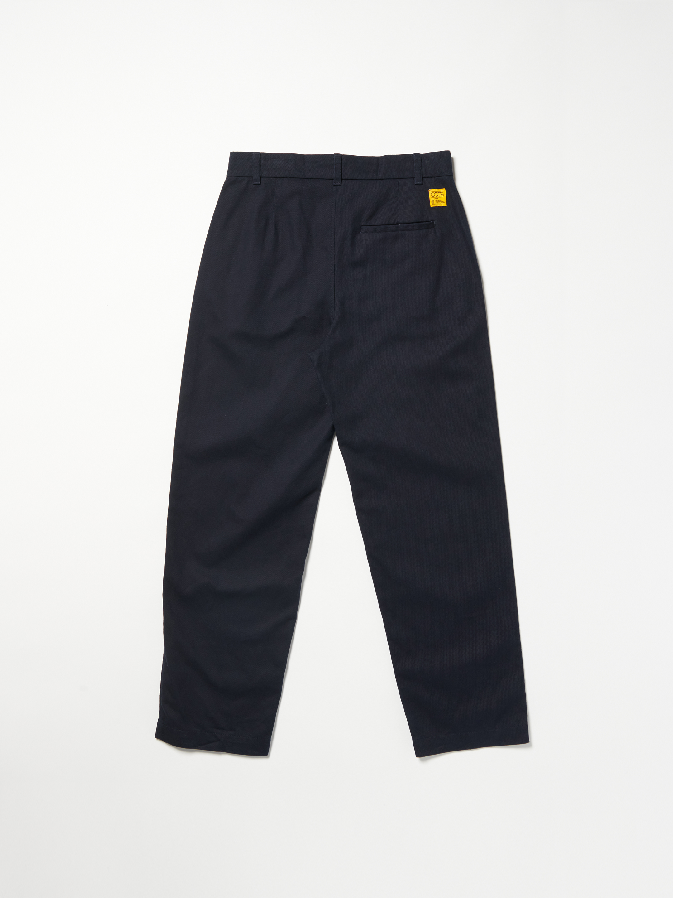 NAVY RELAXED COTTON TROUSERS